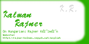 kalman rajner business card